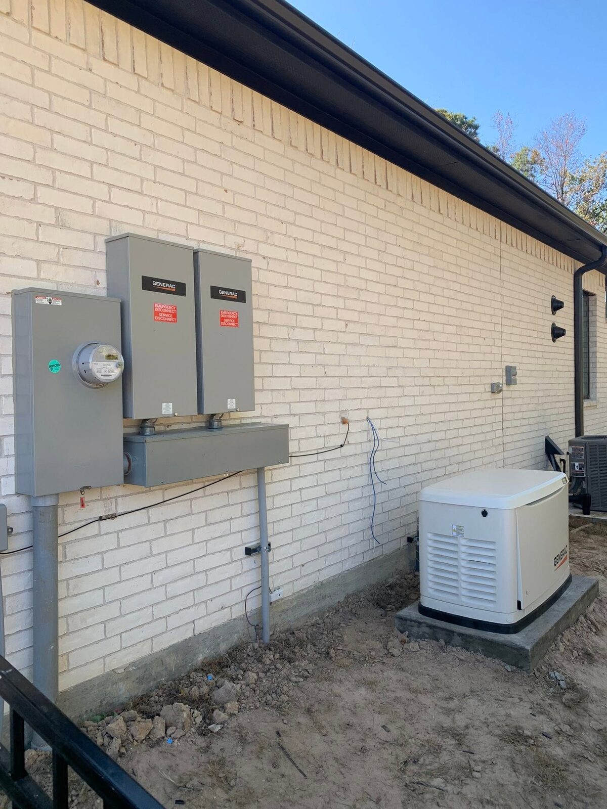 Generac standby generator and dual transfer switch installation